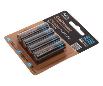 218 р. Батарейка AA LR6 1.5V блистер 4шт. Alkaline Ultra GOPOWER GOPOWER 00-00026394  с доставкой в г. Керчь. Увеличить фотографию 1