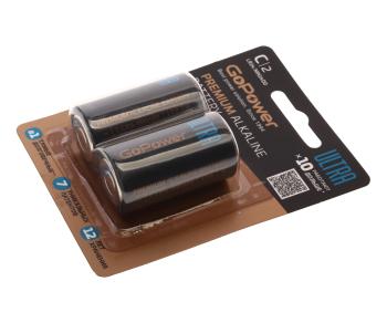 359 р. Батарейка C LR14 1.5V блистер 2шт. Alkaline Ultra GOPOWER GOPOWER 00-00026398  с доставкой в г. Керчь. Увеличить фотографию 1