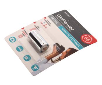 245 р. Батарейка CR123A ВС1 3V (фотоаппарат) блистер 1шт. GOPOWER GOPOWER 00-00018324  с доставкой в г. Керчь. Увеличить фотографию 1