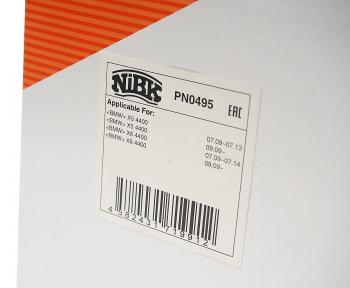 7 949 р. Колодки тормозные BMW X6 (E72) передние (4шт.) NIBK NIBK pn0495  с доставкой в г. Керчь. Увеличить фотографию 3