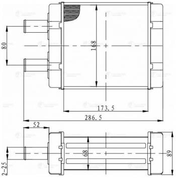 7 949 р. Радиатор отопителя МАЗ-Автобус (до 2007г.) алюминиевый LUZAR LUZAR lrh1202  с доставкой в г. Керчь. Увеличить фотографию 3