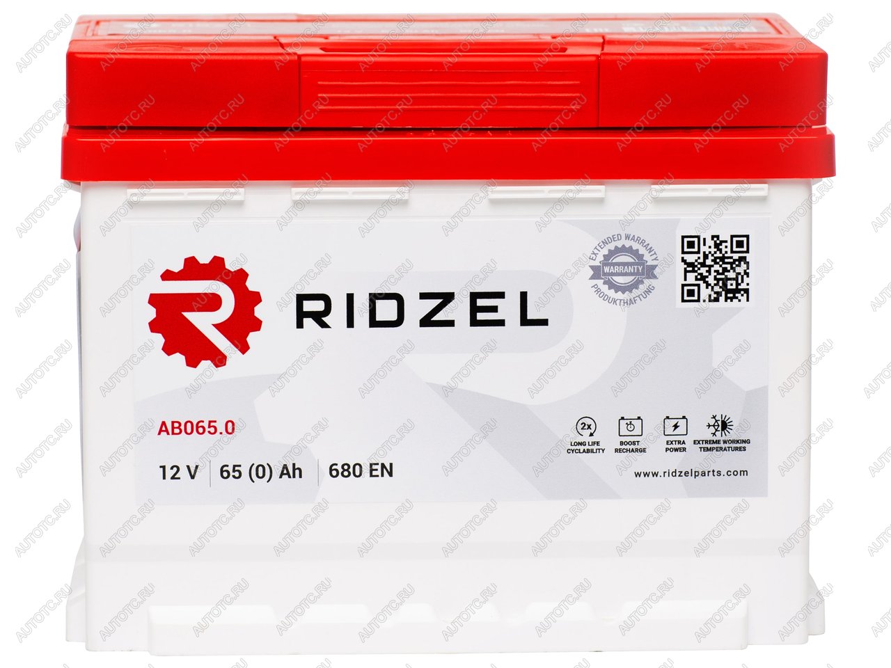 7 849 р. Аккумулятор RIDZEL 65Ач обратная полярность RIDZEL 6ст65(0) ab065.0  с доставкой в г. Керчь
