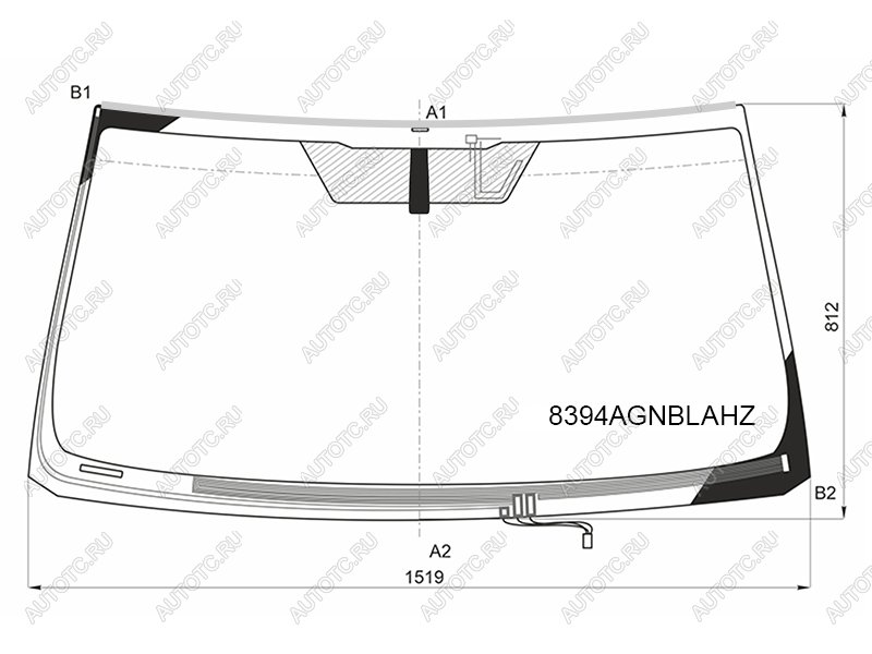 8 199 р. Стекло лобовое (Обогрев щеток Антенна Молдинг) Toyota Land Cruiser Prado (J150) 09-17 FUYAO 8394AGNBLAHZ  с доставкой в г. Керчь