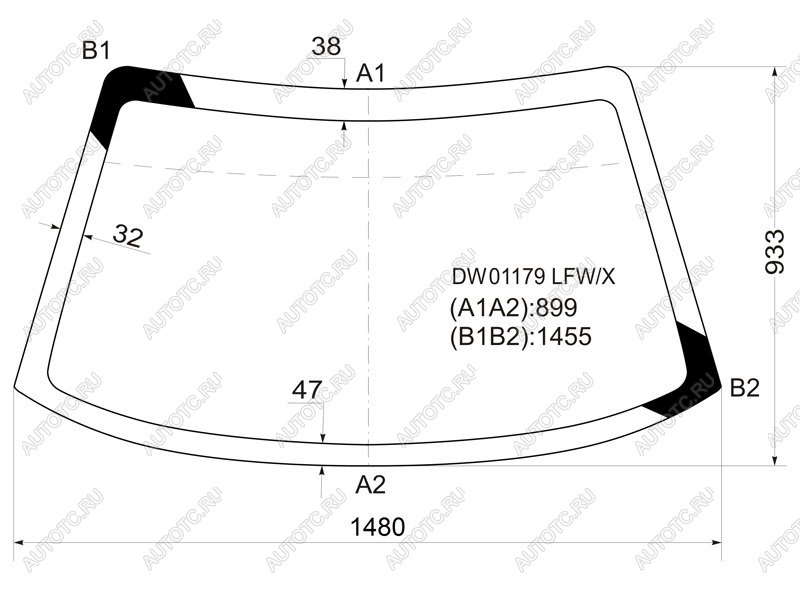 7 299 р. Стекло лобовое Dodge Neon 94-99 XYG DW01179 LFW/X  с доставкой в г. Керчь