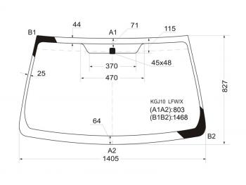 12 649 р. Стекло лобовое Toyota iQ 08-16 XYG KGJ10 LFW/X  с доставкой в г. Керчь. Увеличить фотографию 1