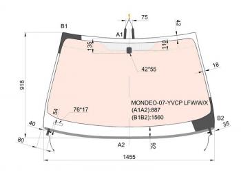 16 399 р. Стекло лобовое (Обогрев полный Молдинг) Ford Mondeo 07-15 XYG MONDEO-07-YVCP LFW/W/X  с доставкой в г. Керчь. Увеличить фотографию 1