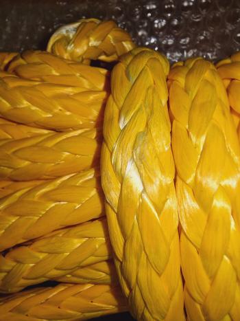 10 189 р. Трос для лебёдки синтетический РИФ 13 мм23 м (готовый) (уценка)  rope13mm23m_u  с доставкой в г. Керчь. Увеличить фотографию 3