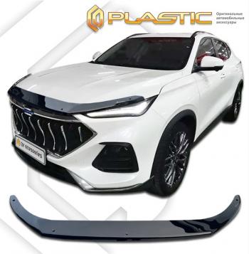 2 099 р. Дефлектор капота CA-Plastiс Oshan X7 (2019-2022) (серия Classic черный)  с доставкой в г. Керчь. Увеличить фотографию 2