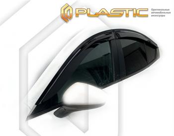 2 199 р. Дефлектора окон CA-Plastic Mazda 3/Axela BP седан (2019-2025) (серия Classic полупрозрачный, без хром. молдинга )  с доставкой в г. Керчь. Увеличить фотографию 2