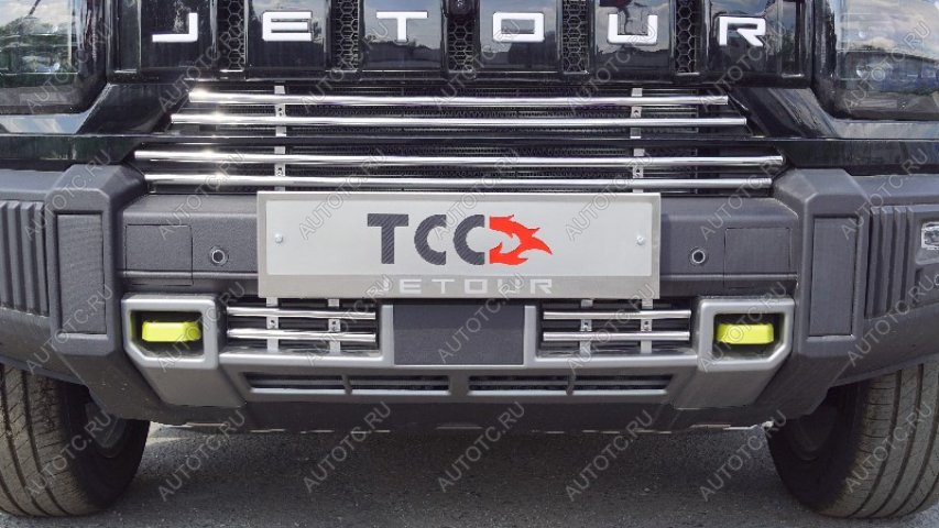 10 999 р. Декоративная вставка переднего бампера ТСС Тюнинг Jetour T2 (2024-2025) (d 16 мм)  с доставкой в г. Керчь