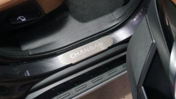 2 269 р. Накладки на пороги задние (лист шлифованный надпись Changan) 2шт  chancs95new2401  с доставкой в г. Керчь. Увеличить фотографию 1