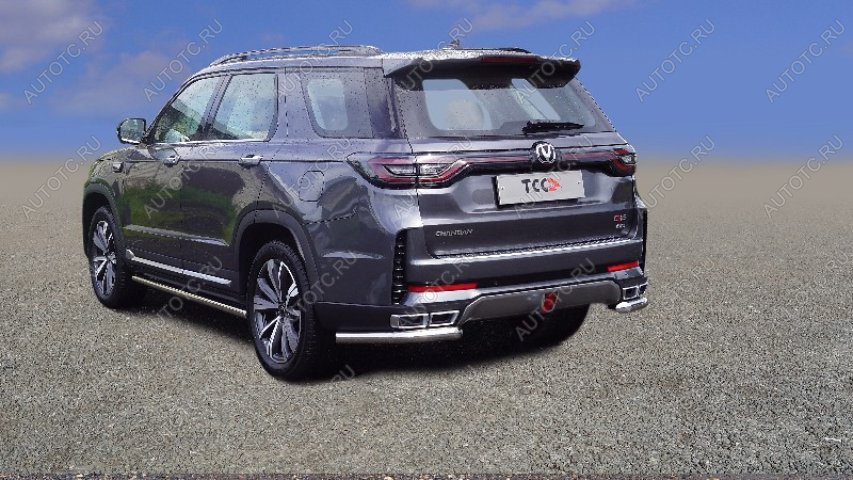 26 649 р. Защита задняя d60.3 мм (уголки) ТСС Тюнинг  Changan CS95 (2023-2025) (нержавейка)  с доставкой в г. Керчь