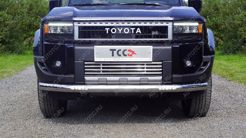 40 999 р. Защита передняя нижняя d76.1 мм (с ДХО) ТСС Тюнинг  Toyota Land Cruiser Prado  J250 (2023-2025) (нержавейка)  с доставкой в г. Керчь