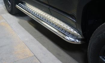 Пороги с площадкой ТСС Тюнинг Toyota Land Cruiser Prado  J250 (2023-2025) (d60.3 мм)