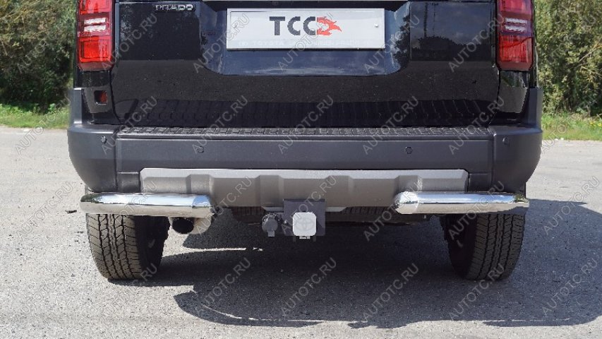 26 999 р. Защита задняя d76.1 мм (уголки) ТСС Тюнинг  Toyota Land Cruiser Prado  J250 (2023-2025) (нержавейка)  с доставкой в г. Керчь