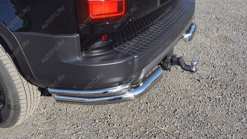32 999 р. Защита задняя уголки двойные d76.1*42.4 ТСС Тюнинг  Toyota Land Cruiser Prado  J250 (2023-2025) (нержавейка)  с доставкой в г. Керчь