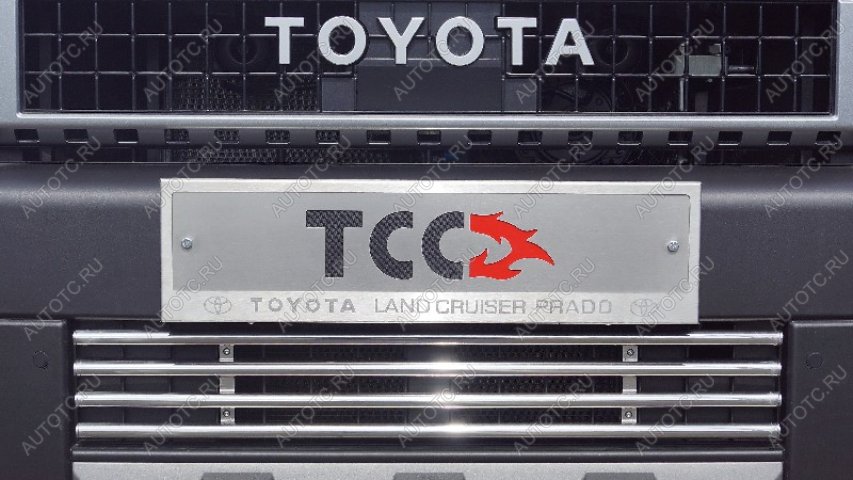 4 999 р. Рамка номерного знака (комплект) ТСС Тюнинг  Toyota Land Cruiser Prado  J250 (2023-2025) (с логотипом)  с доставкой в г. Керчь