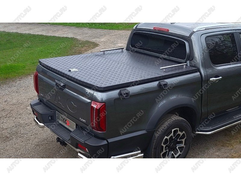 5 549 р. Рейлинг длинный на крышку кузова Premium ТСС Тюнинг  JAC T9 (2021-2025) Pickup Double Cab (нержавеющая сталь)  с доставкой в г. Керчь
