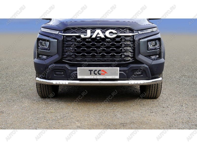 41 649 р. Защита передняя нижняя d76.1 мм (с ДХО) ТСС Тюнинг  JAC T9 (2021-2025) Pickup Double Cab (нержавейка)  с доставкой в г. Керчь