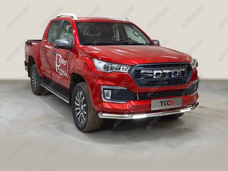 41 649 р. Защита передняя нижняя d76.1 мм (с ДХО) ТСС Тюнинг  Foton Tunland G7 (2022-2025) Double Cab (нержавейка)  с доставкой в г. Керчь