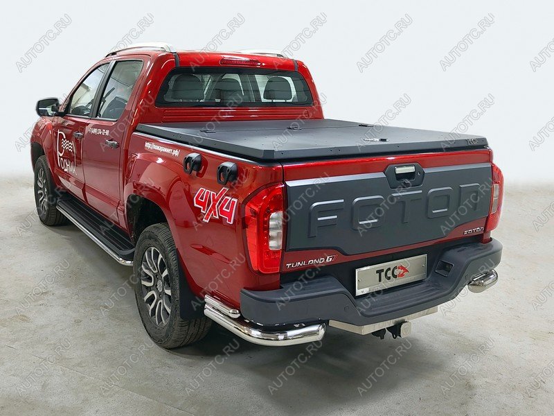 32 999 р. Защита задняя уголки двойные d76.1* 42.4 ТСС Тюнинг  Foton Tunland G7 (2022-2025) Double Cab (нержавейка)  с доставкой в г. Керчь