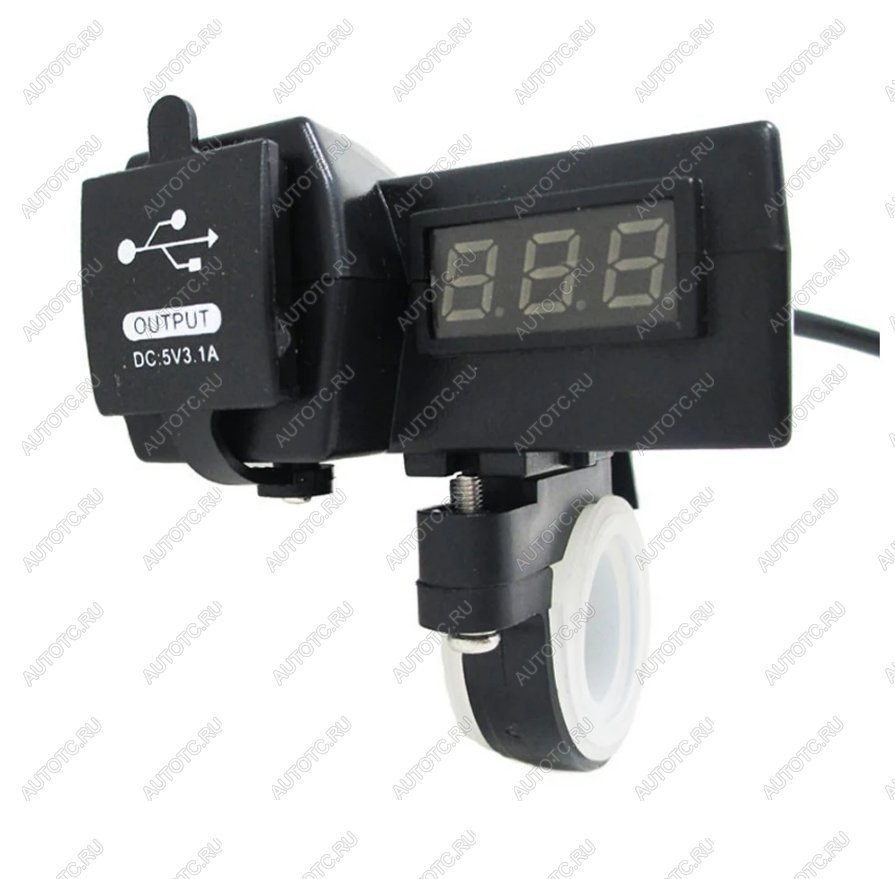 1 179 р. Зарядное устройство на руль UZB-Вольтметр 12v  пм-00030377  с доставкой в г. Керчь