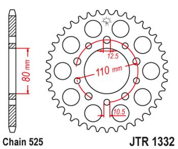 3 299 р. Звезда цепного привода JTR1332 42  jtr1332.42  с доставкой в г. Керчь. Увеличить фотографию 1