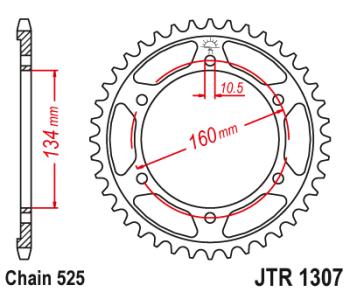 3 399 р. Звезда цепного привода JTR1307 45  jtr1307.45  с доставкой в г. Керчь. Увеличить фотографию 1