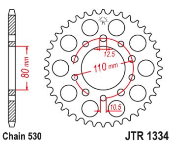 3 399 р. Звезда цепного привода JTR1334 42  jtr1334.42  с доставкой в г. Керчь. Увеличить фотографию 1
