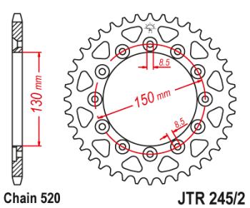 2 999 р. Звезда цепного привода JTR2452 45  jtr2452.45  с доставкой в г. Керчь. Увеличить фотографию 1