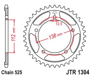 3 399 р. Звезда цепного привода JTR1304 43ZBK  jtr1304.43zbk  с доставкой в г. Керчь. Увеличить фотографию 1