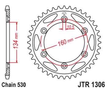 3 599 р. Звезда цепного привода JTR1306 42ZBK  jtr1306.42zbk  с доставкой в г. Керчь. Увеличить фотографию 1