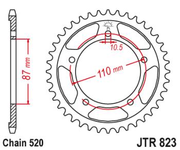3 999 р. Звезда цепного привода JTR823 49  jtr823.49  с доставкой в г. Керчь. Увеличить фотографию 1