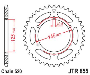 3 829 р. Звезда цепного привода JTR855 48  jtr855.48  с доставкой в г. Керчь. Увеличить фотографию 1