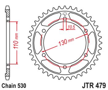 4 099 р. Звезда цепного привода JTR479 45ZBK  jtr479.45zbk  с доставкой в г. Керчь. Увеличить фотографию 1