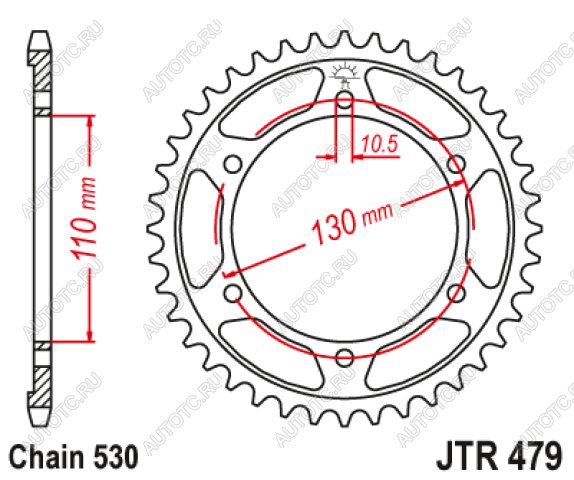 4 099 р. Звезда цепного привода JTR479 45ZBK  jtr479.45zbk  с доставкой в г. Керчь