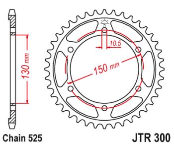3 099 р. Звезда цепного привода JTR300 42  jtr300.42  с доставкой в г. Керчь. Увеличить фотографию 1