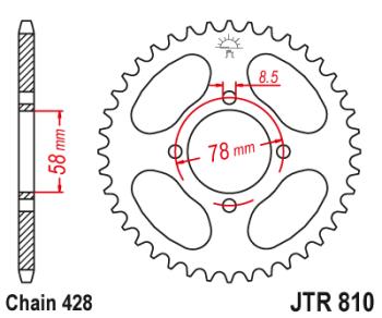 1 859 р. Звезда цепного привода JTR810 36  jtr810.36  с доставкой в г. Керчь. Увеличить фотографию 1