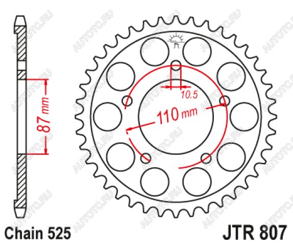3 499 р. Звезда цепного привода JTR807 45  jtr807.45  с доставкой в г. Керчь