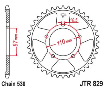 3 799 р. Звезда цепного привода JTR829 45ZBK  jtr829.45zbk  с доставкой в г. Керчь. Увеличить фотографию 1