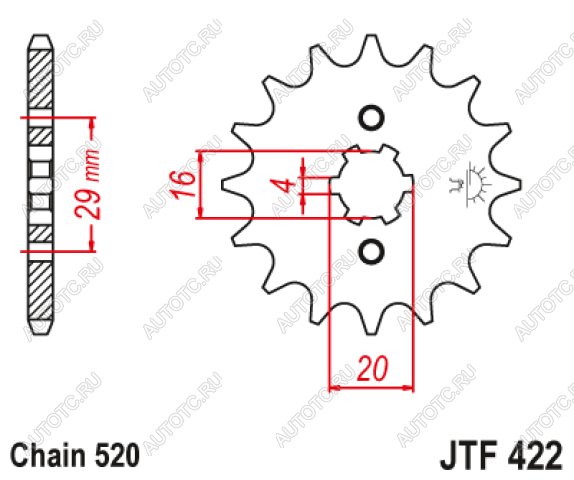 949 р. Звезда цепного привода JTF422 13  jtf422.13  с доставкой в г. Керчь