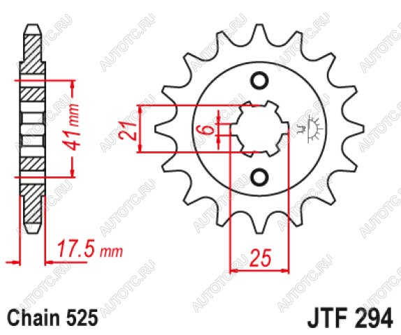 2 399 р. Звезда цепного привода JTF294 15  jtf294.15  с доставкой в г. Керчь