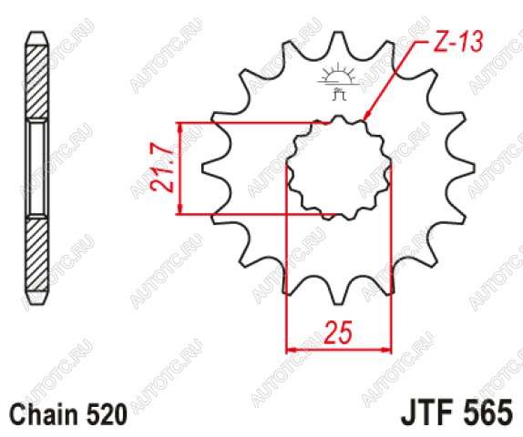 779 р. Звезда цепного привода JTF565.13  jtf565.13  с доставкой в г. Керчь
