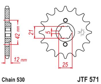 1 699 р. Звезда цепного привода JTF571 17  jtf571.17  с доставкой в г. Керчь. Увеличить фотографию 1