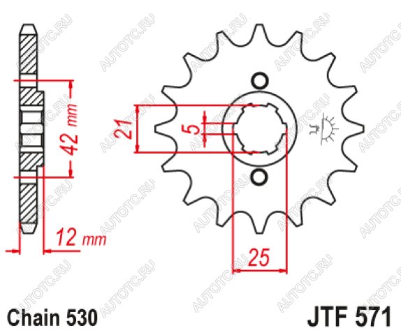 1 699 р. Звезда цепного привода JTF571 17  jtf571.17  с доставкой в г. Керчь