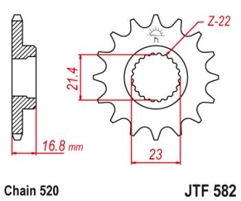 1 999 р. Звезда цепного привода JTF582 16  jtf582.16  с доставкой в г. Керчь. Увеличить фотографию 1