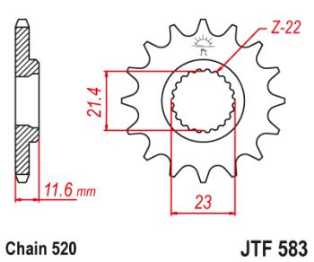 1 399 р. Звезда цепного привода JTF583 13  jtf583.13  с доставкой в г. Керчь. Увеличить фотографию 1