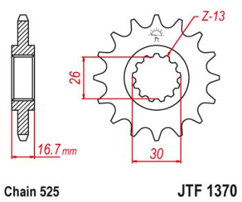 1 899 р. Звезда цепного привода JTF1370 15RB  jtf1370.15rb  с доставкой в г. Керчь. Увеличить фотографию 1