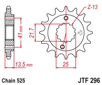 1 599 р. Звезда цепного привода JTF296 15RB  jtf296.15rb  с доставкой в г. Керчь. Увеличить фотографию 1
