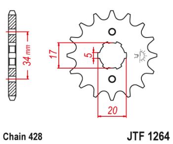 519 р. Звезда цепного привода JTF1264 14  jtf1264.14  с доставкой в г. Керчь. Увеличить фотографию 1
